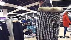 charming czech kitten seduced in mall pov penetration