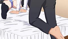 What does this gyaru do when she comes over?