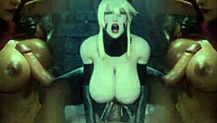 3D animated hentai with an unholy theme
