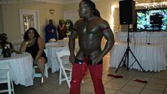 Jamaican Stripper Surprises Milfs At Party With Blowjob