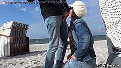 Hot Slutwife Flashes in Public Group Fun!