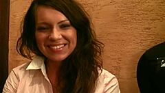 Brunette Sucks Black Cock for Cash