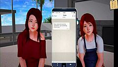 My new family episode 295 features a redhead in cartoon style