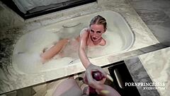 Skinny blonde gets a rough doggy style pounding