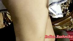 Beautiful 18 year old rashmika gets banged by her stepbrother in the bedroom with intense riding