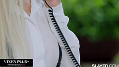 Blonde Beauties Nancy & Eva Naughty at Work!