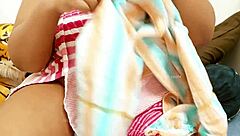 Indian college girl shares a moment with her brother.