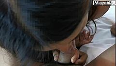 thai couple fucks in hotel room with maid watching