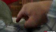 Big cock teen gets hardcore blowjob from dad
