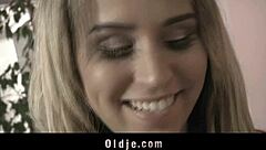Grandfather's seduction of a beautiful blonde teen in hardcore sex video