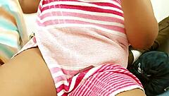 Indian college girl shares a moment with her brother.