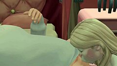 Face full of hot and sticky cum, she keeps on sucking it in