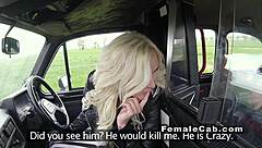 handsome muscled guy passionately bangs female cab driver