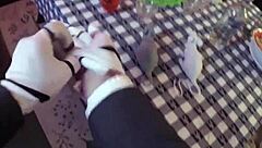 crazy boss's swalloween fun with teen 18+ swallow in hardcore pov sex