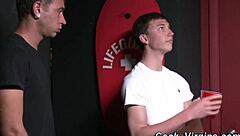 Gay Newbie Teen 18+ Receives Facial Cumshot First Time