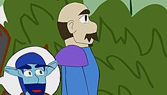 Elf bara takes big cock