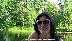 Ebony hard fuck girl in the forest for 200 euros