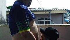 fucking young guy on rooftop with neighbors watching