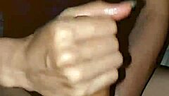 skinny couple gives sexy handjob to each other