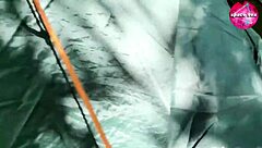 Detailed scene of girl masturbating solo during camping trip in hentai style