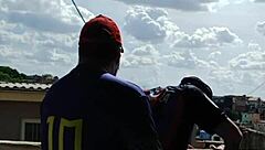 fucking young guy on rooftop with neighbors watching