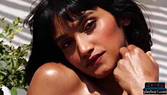 Old Indian MILF undresses for Playboy's softcore collection