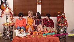 We caught our perverted step sons fucking the dessert in the group scene with friends and cougar milf sharing hardcore sex.