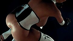 Beautiful nun enjoys anal pleasure with a dildo