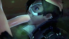 tracer gets anal assfucking in 3d hentai spa