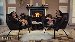 Hot European cuties Alyssa and Sabrisse in intense passion