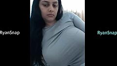 Rosasweet02 shares her big tits on webcam in a casual chat with fans