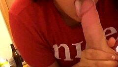 Interracial couple in intense blowjob scene