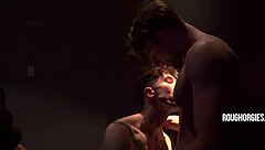 Gay orgy with heavy petting and fisting action