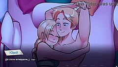 Blonde friend gives blowjob in Woodchester gameplay