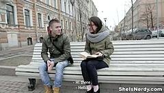 Nerdy bird Izzy Ashley in hardcore European teen sex