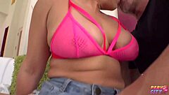 Hardcore sex with big ass, huge boobs and ball sucking in different positions