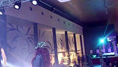 military men perform hard show on stage in alicante during holiday party