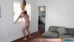 Extra small cute blonde stepsister learns blowjob!