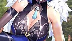 Genshin Impact's Yelan in anime hentai form
