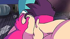 Cartoon Character Rips Clothes In Powertrip Scene