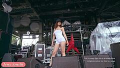 Great camel toe and big ass in tight white suit by jeny smith