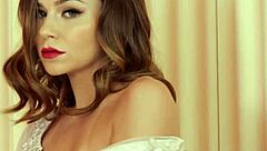 Natural milf stephanie manescu reveals her big booty after a striptease