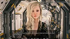 3D cartoon of a blonde crying for a big cock