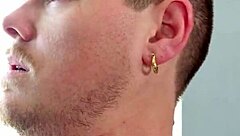 Masseur Jake Waters oils hard cock to fuck tight ass