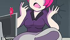 Cartoon Character Rips Clothes In Powertrip Scene