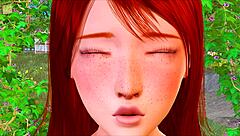 My new family 467 in hentai game with redhead and big ass