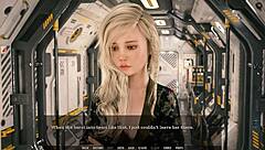 3D cartoon of a blonde crying for a big cock