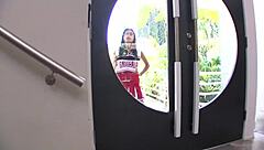 Cheerleader May Lee Allows Older Man to Take Her Tight Butt