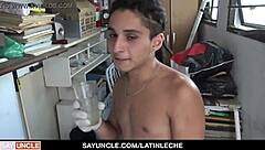 Latino Sucks And Fucks Boss Cock Bareback For Extra Money