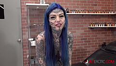 Australian beauty Amber Luke shows off fresh nose tattoo today!